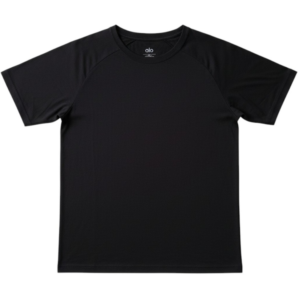 Alo Yoga T-Shirt Mens Small Black Good Raglan Sleeve Tri-Blend RN87370